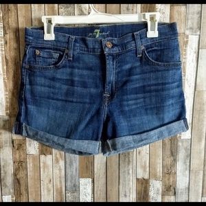 7 For All Mankind Cuffed Denim Shorts
